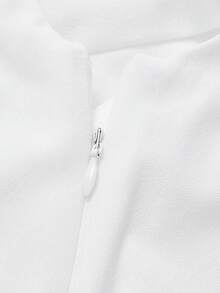 Đầm trắng nữ Glamful màu trơn thanh lịch phong cách casual bèo nhún bất đối xứng mặc hàng ngày, đầm nữ đi chơi, đầm nữ thanh lịch, trang phục mùa hè cho nữ, đầm mùa hè cho nữ - trắng - Xem 8