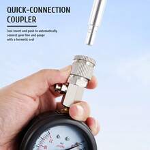 8件套汽油发动机气缸压缩测试仪套装，小型发动机压缩测试仪汽车工具压力表0-300PSI，适用于汽车摩托车测试