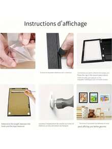 Black Magnetic Flip Frame Decoration 8 Inch Display Shatterproof Front Load Easy Change No Tools Needed Wall Desk Stand Modern Home Gallery System Artwork Portfolio - 對數顏色 - 查看 9