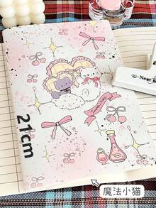 1pc Butterfly & Cat A5 Coil Notebook, Aesthetic Student Stationery, Thick Paper, Random Design - Multicolor - View 8