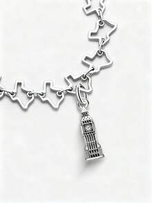 1pc Minimalist & Unique 925 Sterling Silver Big Ben Pendant, Delicate Jewelry, Suitable Christmas Gift For Men & Women