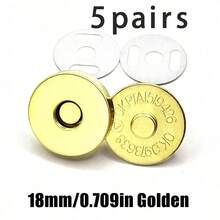 2/5/8/10Pairs 14-18mm Magnetic Snap Buttons, Suitable For Handbags, Wallets, Craft Bags, Etc., Complete Accessories. - Multicolor - View 15