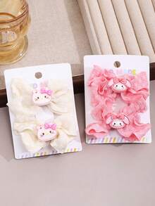 Sanrio 2pcs Hello Kitty, Kuromi, My Melody, Cinnamoroll Hair Clips, Cute Kawaii Girls Hair Accessories, Fashion Hair Clips, Suitable For Party And Daily Use - Multicolor - View 6