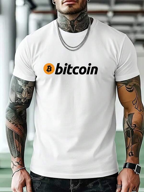 Camiseta de moneda criptográfica con símbolos de Bitcoin y criptomonedas, camiseta gráfica de tecnólogos para inversores de blockchain, campaña "hasta la luna", camiseta casual de verano de manga corta para conferencias y reuniones