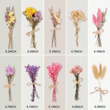VAIPI - Paquete de 10 ramos de flores secas varias combinaciones de flores secas con tallo mini paquetes de flores naturales secas arreglo floral artificial para florero decoración de boda - Multicolor - Ver 4
