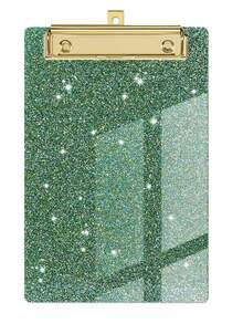 1个亚克力写字板，迷你时尚闪光写字板，专为教室、学校和办公室设计 - 彩色 - 查看 6