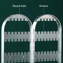 1pc 240 Hole Transparent Acrylic Earring Display Stand - Large Capacity Oval Jewelry Storage Box, Durable Plastic Material, Suitable For Independent Floor Models In Retail Stores, Boutique Stores, And Small Businesses, Selling Jewelry Display Towers - Multicolor - View 6