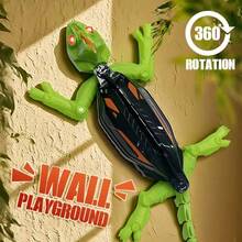 1个反重力攀墙机器人，强力吸盘，360°旋转+LED灯，双遥控模式，科幻风格儿童玩具。请勿撕下背面的白色纸膜或堵塞通风口，否则可能会影响攀墙能力。