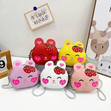 1个少女PU皮革拉链可爱卡通迷你斜挎包，适合日常使用 - A - 查看 1