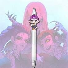 3支/套 K-Pop 女团主题可伸缩圆珠笔，带可爱卡通挂件，黑色墨水，适合学生使用，可作为生日、新年、情人节、复活节礼物（款式随机） - 彩色 - 查看 4