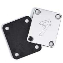 Placa de mástil global para guitarra eléctrica – Componente esencial para personalización y mejora – Compatible con la mayoría de guitarras y bajos – Accesorio indispensable para músicos - color: plata - Ver 3