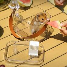 1 Set High Transparency Super Clear Breathable Bird Hamster Cage, Portable Travel Cage With Water Bottle And Care Strap, Panoramic Travel Bag, Small Pet Cage Suitable For Parakeets, Fancy Hamsters, Canaries And Other Small Animals And Birds