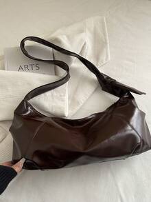 1 pièce Sac à épaule décontracté et pour femme - Marron - Voir 2