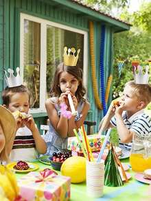 金色纸皇冠，派对金色皇冠帽，国王皇冠，生日快乐纸帽，王子公主皇冠，氛围装饰头饰，拍照道具，节日装饰创意礼物，适用于生日派对和蛋糕店摄影道具，庆祝活动 - 彩色 - 查看 2