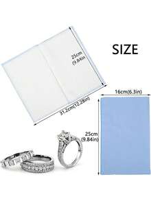 EstiloSEVENWELL PañO De Pulido De Plata, PañO Limpiador De Joyas Para Joyas De Plata De Ley, Oro, Platino, Cubiertos, Diamantes, Piedras Preciosas, Monedas (Azul)VersióN Mejorada - 1 - Ver 5