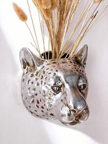 1件复古欧式豹头壁饰，覆以金银箔，适合插花或收纳，创意动物墙饰，是家居、房间、生日、毕业典礼、圣诞节装饰、圣诞礼物、厨房、婚礼、卧室、客厅、派对等各种场合的理想之选。 - 彩色 - 查看 6