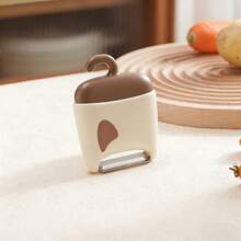 1pc/Fruit And Vegetable Brush Peeler, Independently Designed, Two-In-One Peeling Tool, Multi-Functional Cleaning Brush Peeler For Potatoes Fruits - Multicolor - View 5