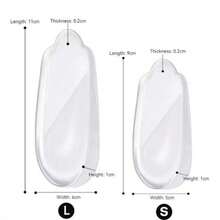 1双硅胶按摩鞋垫，O/X形足部护理垫，用于矫正腿部姿势 - 透明色 - 查看 5