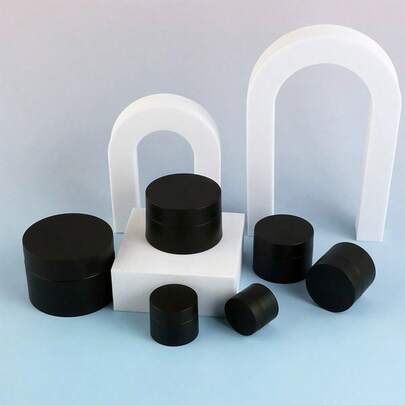 5g 高品質 二重層 厚手 黒 不透明 詰め替え可能 ジャー 8個/50個セット、小容量クリーム、軟膏、ネイルポリッシュ、アイクリーム用 空ボトル、トラベル用不透明詰め替えコンテナ