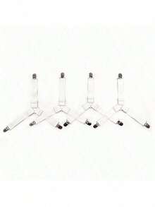 4个装三角家用床单固定器，可调节弹性沙发床单固定夹，桌布固定带，防滑床单扣