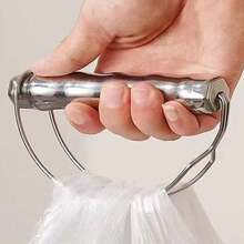 符合人体工程学的塑料袋提手，握感舒适，多功能购物篮支架，适用于杂货袋、水桶等。