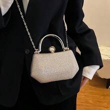 Multineos Comercial Women's Crossbody Party Bag With Glitter Detail And Waterproof Lining - Vàng - Xem 1