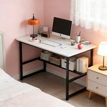 Mesa Auxilia Escritorio Para Oficina Escritorio Armable Muebles Para Pc - Blanco - Ver 4