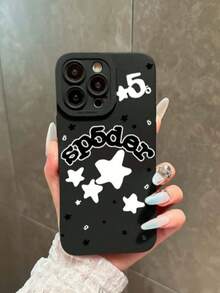 星形图案拼贴印花手机壳，兼容苹果 16 Pro Max、14、13、12、11 Pro Max、XS Max、X、XR、8、7、6S、Plus、Mini 以及三星 Galaxy A13 4G、S21 FE 5G、A15、A21S、A34、A12、A50、S21、A71，防震设计，适合作为生日礼物送给女友、男友或自用。 - 白色 - 查看 2