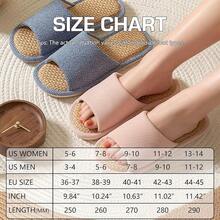 Women And Men House Fabric Slippers Indoor And Outdoor, Non-Slip Memory Foam Open-Toe Home Shoes, Soft Bottom Linen Unisex Washable Cotton Casual,13-14Women/11-12Men,NavyBlue - NavyBlue - View 7