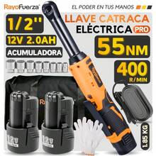 Pistola De Impacto Inalámbrico Llave De Trinquete Eléctrica con 2 Baterías - Naranja - Ver 1