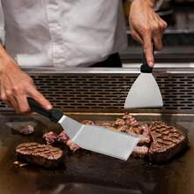 5/11pcs Stainless Steel BBQ Accessories Set, Suitable For Grilling And Camping Cooking, Including Flat Grill Pan Tools, Metal Spatula Set, Burger Press, Scraper - Outdoor Barbecue Grill Accessories Set