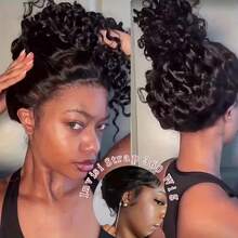 40 Inch 250 Density Deep Wave 360 Full HD Lace Front Wigs Human Hair Pre Plucked 13x4 Human Hair Lace Wig 5x5 HD Lace Glueless Human Hair Wig Deep Wave Frontal Wigs Human Hair Lace Front Wig For Women Christmas Gifts - Natural Black - View 3