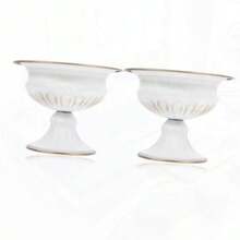 Cabilock 2piezas Vintage Metal Flower Vase for Dried Flowers Elegant Decorative Container for Home Hotel and Décor - comosemuestra - Ver 1