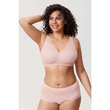 AISILIN Women's Plus Size Wireless Bra Support Comfort Full Coverage Unlined No Underwire Smooth - Black - View 10