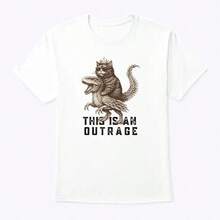 1PCS Dungeon Crawler Carl This Is An Outrage T-Shirt - 白色 - 查看 2