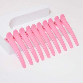 10pcs Plastic Ducktooth Clip, Suitable For Female Styling, Anti Slip Hair Clip For Thick And Sparse Hair Returning To School For Christmas Hair Styling Tools
