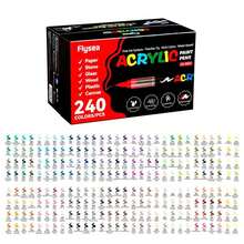 240/168/120/72/48/36/24/12 Colors Acrylic Marker Pen Set, Suitable For Painting, Illustration, Handicrafts, Coloring Books, And Other DIY Projects On Paper, Fabric, Wood, Stone, Plastic, Glass, Ceramic, Pumpkin, Etc. Ideal For Students And Adults. Great Gift For Thanksgiving, Halloween, Christmas. - Multicolor - View 11