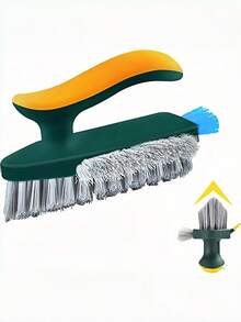 1pc Crevice Cleaning Brush, 4-In-1 FloorCleaning Brush, Multi-Functional Handheld,4 In 1 Grout Cleaning Brush With Scrape, V ShapeGrout Cleaner Brush  Cleaning Brush, No Dead Spot Brush, Ldeal HomeAccessories, Suitable For Cleaning Windows,Crevices, Stoves, Doors, Laundry Tables,Kitchen Accessories,Cleaning Supplies,Cleaning Supplies,House Essentials,Bathroom - Multicolor - View 3