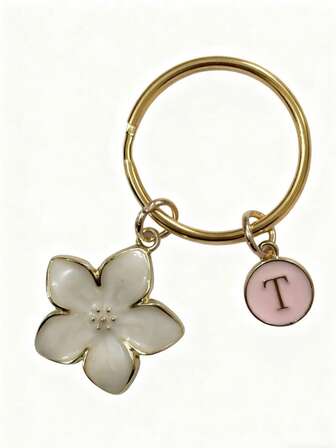 Personalisierter Sakura-Anhänger, individuell gestaltbarer Schlüsselanhänger mit Initialen als Accessoire für Taschen, Lehrertag, Weihnachtsgeschenk, kreativer Goth Y2K-Stil, Schlüsselband mit ID-Halter, Sakura-Autoaccessoires, Taschenanhänger, Autoaccessoires, Freunde, Schwestern, Geschenk für Mädchen