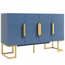 Storage Cabinets - Blue + MDF+Metal - View 10
