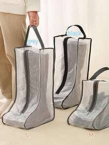 1/2/4 peças de sacos de armazenamento de botas, sacos de pó de sapatos de viagem para botas altas, sacos organizadores de botas para casa com janela transparente para proteção contra poeira