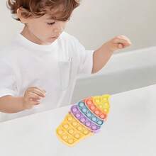 彩色冰淇淋泡泡减压玩具，成人和儿童流行的泡泡破裂玩具，圣诞节、万圣节派对游戏装饰礼物，放松玩具，适合儿童和成人的有趣推挤和时尚游戏 - 彩色 - 查看 8