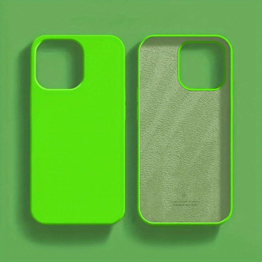 Funda a prueba de golpes de borde suave y moderna Una lujosa funda de silicona líquida a prueba de golpes diseñada específicamente para el 11/12/13/14/15/16 Pro Max, con protección trasera de terciopelo. Esta funda a prueba de golpes es un compañero confiable para tu teléfono. Esta funda a prueba de golpes es un compañero confiable para tu teléfono. - 1 pieza - Ver 1