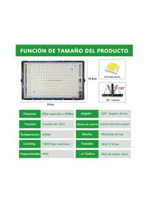 Reflector Led Exterior,  Resistente Al Clima Luz Blanco - Negro - Ver 2