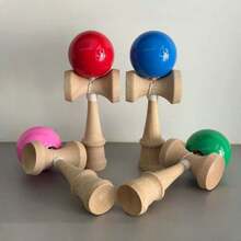 Wooden Kendama Toy, Wooden Sword Ball Toy, Advanced Trick Juggling Anti-Slip Handle, Youth Outdoor Competition Training Toy, Solid Wood Material, Pro Kendama Juggling Toy/Outdoor Skill Game, Birthday Gift - Holiday Gift - Gift - Perfect Gift - Multicolor - View 2