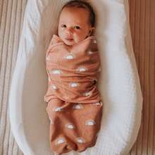3-Pack Moon Stars Organic Cotton Muslin Swaddle, Soft Breathable Receiving Blanket For 0-3 Months Newborn Infants, Swaddle Blanket, Easy Change Swaddle Wrap, Baby Sleeping Bag, Wearable Blanket, Infant Sleeping Bag, Baby Swaddle - 珊瑚橙 - 查看 2