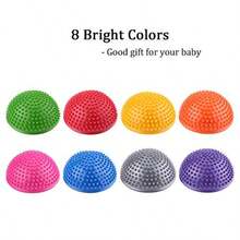 dfsgxxcMasaje de pies con media bola para ejercicio de equilibrio con puntas para terapia muscular de pies de tejido profundo color: azul Ropa De Yoga/Fitness Ropa De Yoga/Fitness Bola De Equilibriofdga - RojoVerdeAmarilloNaranjaRosaAzulPlataMorado - Ver 5