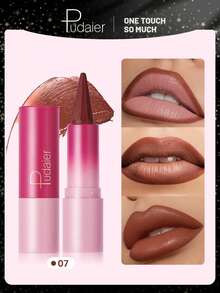 Pudaier Son lì 8 màu – Bền màu 24 giờ không phai, chất son mịn mượt, chống nước và mồ hôi, phù hợp với mọi loại da, là món quà hoàn hảo hoặc vật dụng sử dụng hàng ngày. - #07 - Xem 1