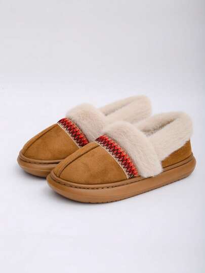 Varma vinterstövlar för kvinnor och män, platta damstövlar med plyschfoder, bekväma tofflor för inomhus/utomhus, tofflor och vinterskor för studentboenden, vinterskor och vinterstövlar för kvinnor. Julklapp.