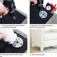 4个15厘米欧式实木家具腿，可替换沙发、茶几、电视柜的腿脚 - 黑色 - 查看 5